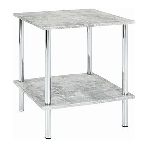 HAKU Möbel Beistelltisch quadratisch MDF-Platte Betonoptik 39,0 x 39,0 x 45,0 cm, 1 St.