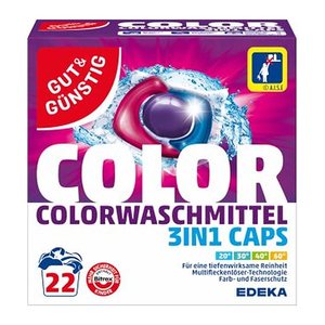 GUT&GÜNSTIG COLOR Waschmittel Caps, 22 Pads