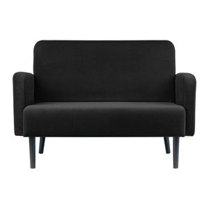 meet powered by PAPERFLOW 2-Sitzer Sofa LISBOA schwarz Stoff 124,0 x 81,5 x 83,0 cm, 1 St.