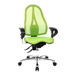 Topstar Bürostuhl Sitness® 15, ST19UG05 Stoff grün, Gestell chrom