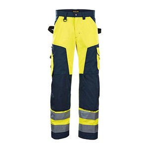 BLAKLÄDER® Herren Warnschutzhose 1566 gelb, marine Größe 25