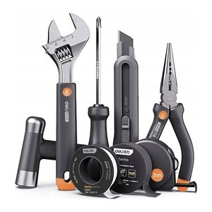 DELI Haushalts-Werkzeug-Set 8-teilig grau