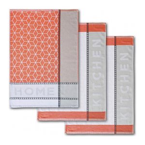 Dyckhoff Geschirrtücher Home & Kitchen koralle 50,0 x 70,0 cm, 3 St.