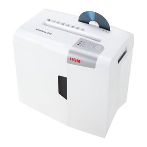 HSM shredstar S10 Aktenvernichter mit Streifenschnitt P-2, 6 mm, bis 10 Blatt, weiß