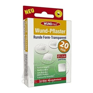 WUNDmed® Pflaster Rund 02-052 transparent 2,5 x 2,5 cm, 20 St.