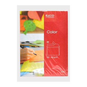 ELCO Briefumschläge Color DIN C5 ohne Fenster intensivrot haftklebend 25 St.
