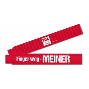 TOX Meterstab Finger weg - MEINER, 09969006/T, Holz 200 cm