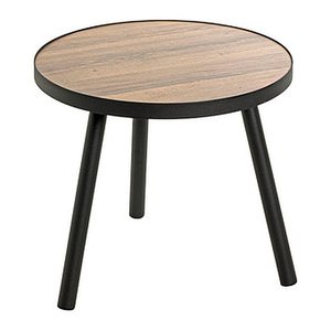 HAKU Möbel Beistelltisch rechteckig MDF-Platte schwarz, eiche 40,0 x 40,0 x 36,0 cm, 1 St.