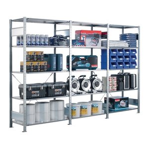 SCHULTE Schwerlastregal MULTIplus 150 12751 silber 100,0 x 50,0 x 250,0 cm