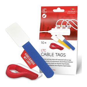 LTC Klettkabelbinderlabel Set wiederverwendbar, mix,10er