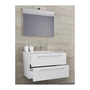 VCM my bath Badmöbel-Set 3-teilig Badinos 914327 weiß 80,0 x 46,0 x 50,0 cm
