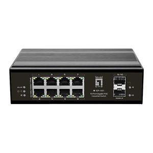LevelOne Industr.PoE+Switch 8xGE PoE/2xSFP 240W unman.Metall