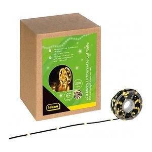 Idena 200er Micro LED Lichterkette grün 22,9 m, 1 St.