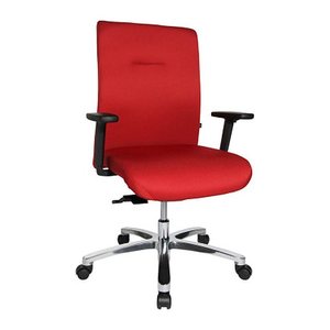 Topstar XXL Bürostuhl Big Star 10, BT190T W51 Stoff rot, Gestell alu