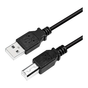 Logilink USB 2.0-Kabel, USB-A/M zu USB-B/M, schwarz, 2 m