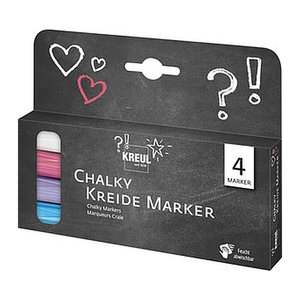 KREUL Chalky Kreidemarker farbsortiert 2,0 - 3,0 mm, 4 St.
