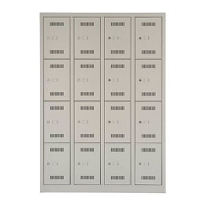 BISLEY Schließfachschrank MonoBloc ML11Q4 lichtgrau ML11Q4645, 16 Schließfächer 118,3 x 50,0 x 170,0 cm