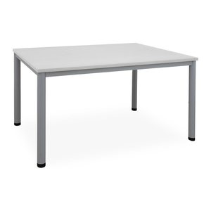 Schreib- & Besprechungstisch (diverse Maße) – G: Weißaluminium (1200 x 600 x 720 mm, Platte Grau)