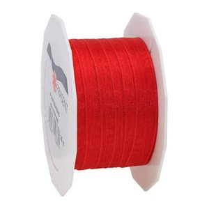PRÄSENT Geschenkband Four Seasons seidenmatt rot 10,0 mm x 25,0 m