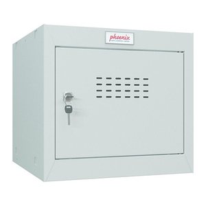 Phoenix Safe Würfelspind 44l klein Türschloss grau