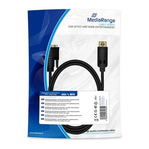 MediaRange DisplayPort auf DVI Anschlusskabel 2m schwarz
