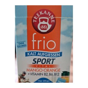 TEEKANNE frio SPORT VITAL MANGO-ORANGE +VITAMIN B2, B6, B12 Tee 18 Portionen