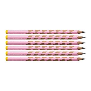 STABILO EASYgraph Linkshänder-Bleistifte HB pastell-pink, 6 St.