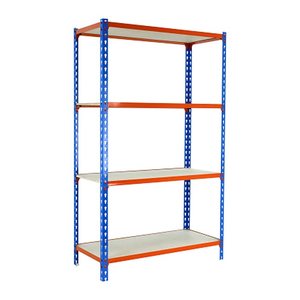 Simonrack Schwerlastregal MADERCLICK PLUS 4/500 8435104961278 blau, orange, holz 100,0 x 50,0 x 150,0 cm