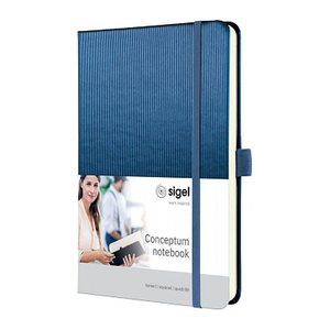 SIGEL Notizbuch CONCEPTUM ca. DIN A5 kariert, blue metallic Hardcover 194 Seiten, 1 St.