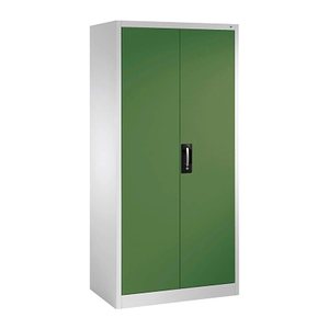 CP Stahlschrank 8922-00 S10553 lichtgrau, rededagrün 4 Fachböden 93,0 x 60,0 x 195,0 cm, aufgebaut, 1 St.