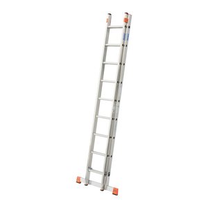 KRAUSE Schiebeleiter MONTO Fabilo silber 18 Sprossen, H: 270,0 cm