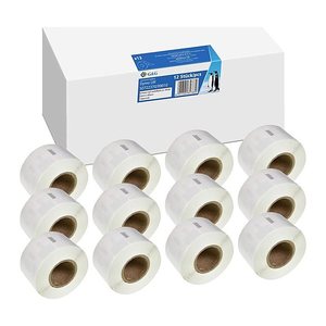 G&G Etikettenrollen für Etikettendrucker ersetzt DYMO S0722370/99010 weiß, 28,0 x 89,0 mm, 12 x 130 Etiketten