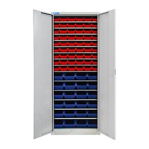 ADB Stahlschrank 40826 lichtgrau 14 Fachböden 71,0 x 30,0 x 195,0 cm, teilzerlegt, 1 St.