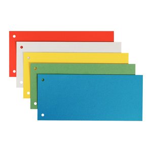 LEITZ Trennstreifen 1679 farbsortiert, 180 g/qm Karton 24,0 x 10,5 cm, 25 St.