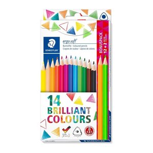 STAEDTLER Buntstift ergosoft neon 14ST