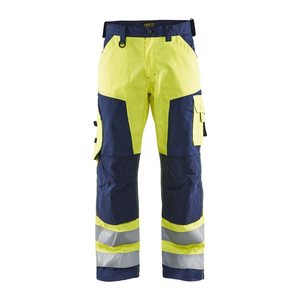 BLAKLÄDER® Herren Warnschutzhose 1566 gelb, marine Größe 22