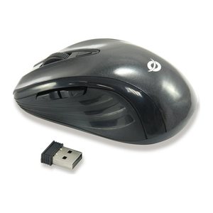 CONCEPTRONIC Reisemaus WLS USB-A/1600DPI/6Tasten R schwarz