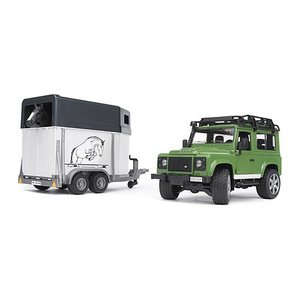 bruder Land Rover Defender mit Pferdeanhänger 2592 Spielzeugauto