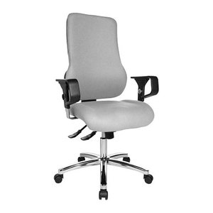 Topstar Bürostuhl Sitness 55, SD69X L53 Stoff grau, Gestell chrom