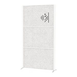 MAUL Akustik-Trennwand MAULconnecto 9611002, hellgrau 100,0 x 182,0 cm, 1 St.