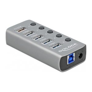 DeLOCK USB-Hub 4-fach grau