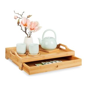 relaxdays Tablett braun 43,0 x 31,0 cm, 1 St.