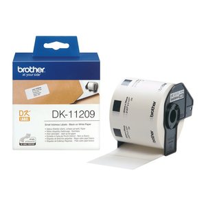 brother Etikettenrolle für Etikettendrucker DK11209 weiß, 29,0 x 62,0 mm, 1 x 800 Etiketten