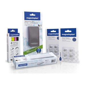 magnetoplan Glas-Magnettafel Zubehör-Set 14 Teile