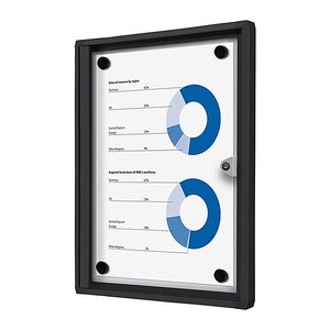 Showdown® Displays Schaukasten Economy schwarz 1x DIN A4 27,1 x 2,6 x 35,0 cm, 1 St.