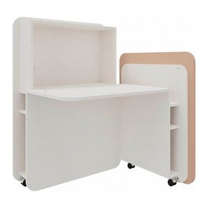 fm FLATup  Sekretär diamantweiß/ sandfarben rechteckig, weiß 107,0 x 41,5 - 91,0 cm