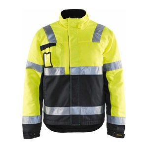 BLAKLÄDER® Herren Warnjacke Winter 4862 gelb, schwarz Größe XL