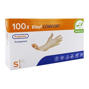 Medi-Inn® unisex Einmalhandschuhe COMFORT transparent Größe S, 100 St.