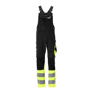 MASCOT® unisex Warnschutz-Latzhose Sunderland schwarz, gelb Größe 24