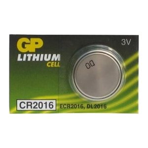GP Knopfzellen CR2016 Lithium 3,0 V, 5 St.